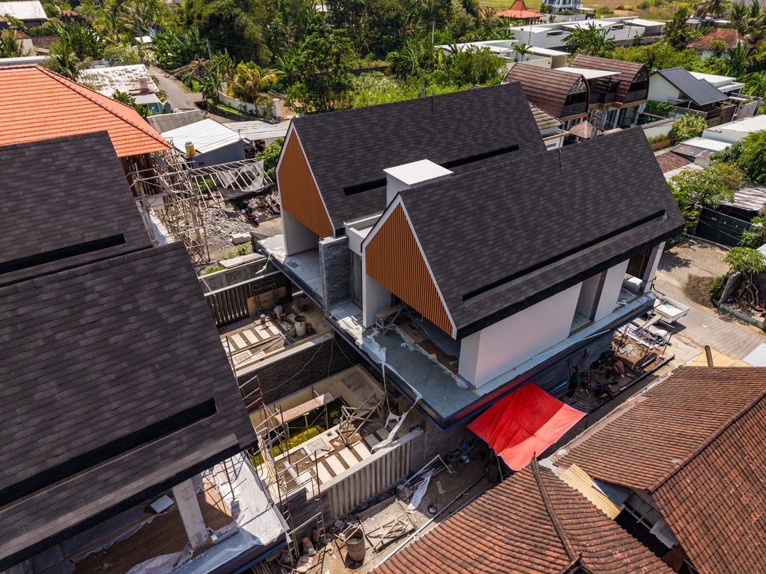 Roofs and courtyards of the Four Palms villas, 22 September 2026
