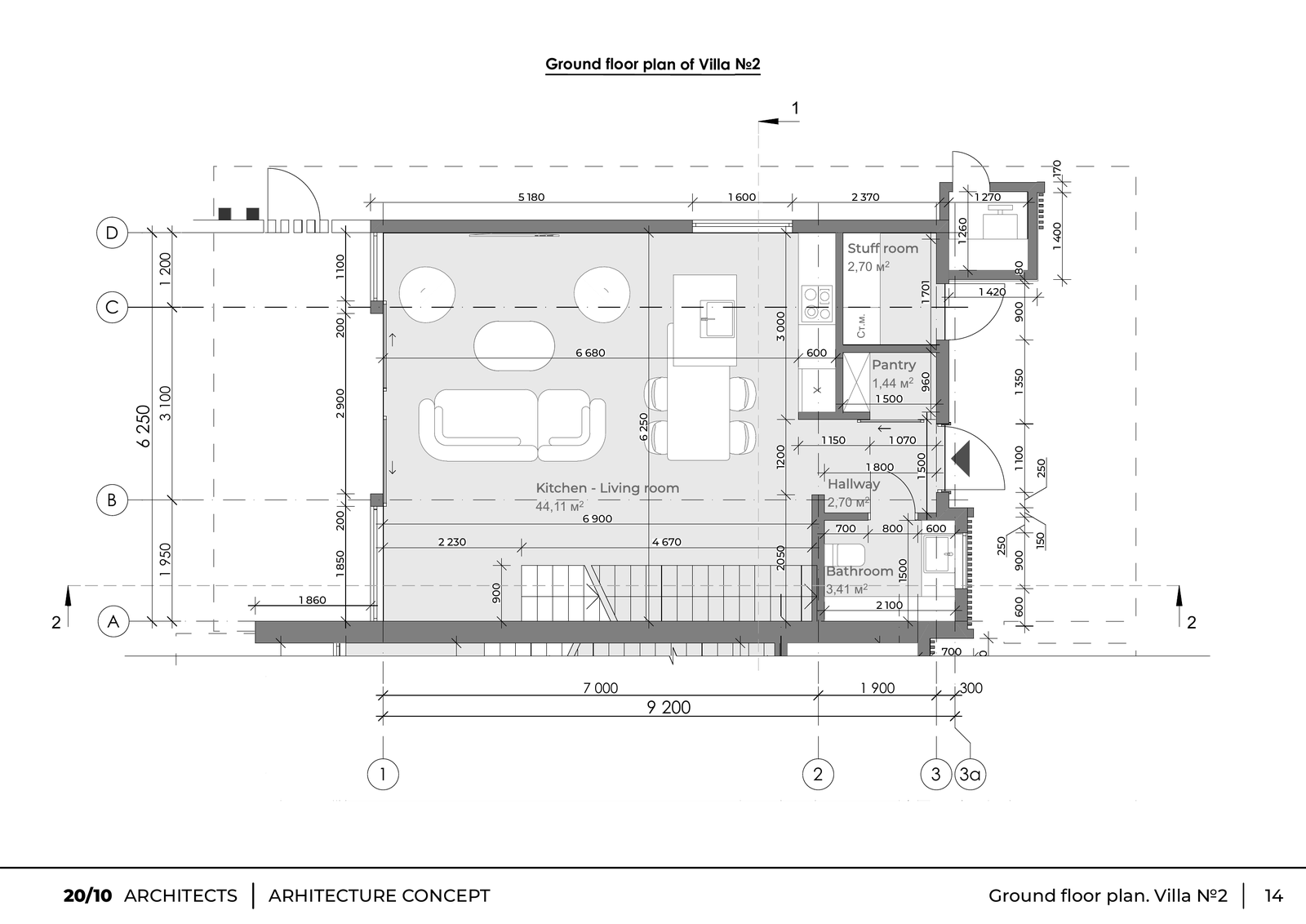 First floor plan of Villa 2 at Four Palms