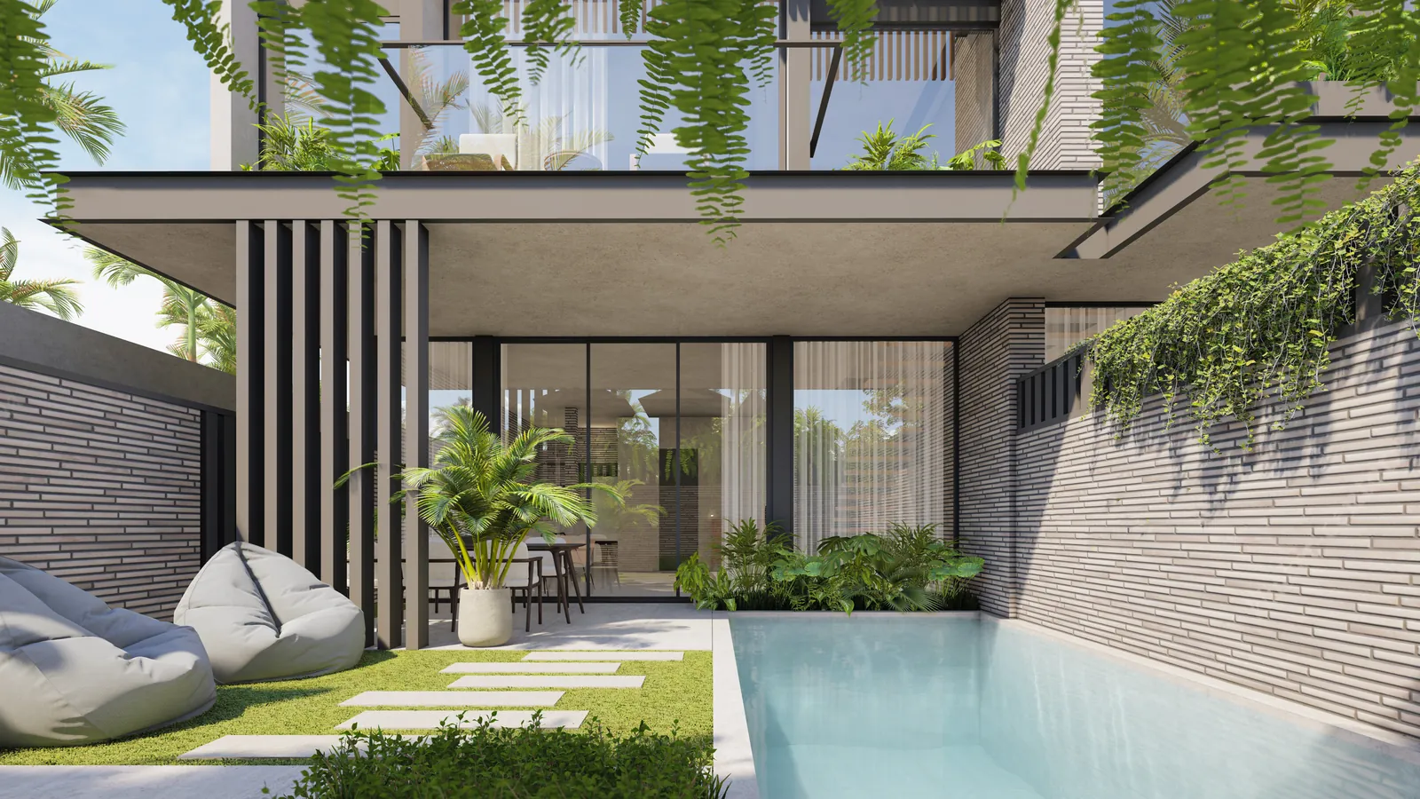 Private courtyard render